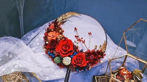 妇女节活动NO.3-贴金扇艺- 三八活动三八妇女节活动女神节活动