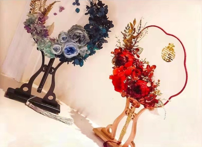 妇女节活动NO.3-贴金扇艺- 三八活动三八妇女节活动女神节活动