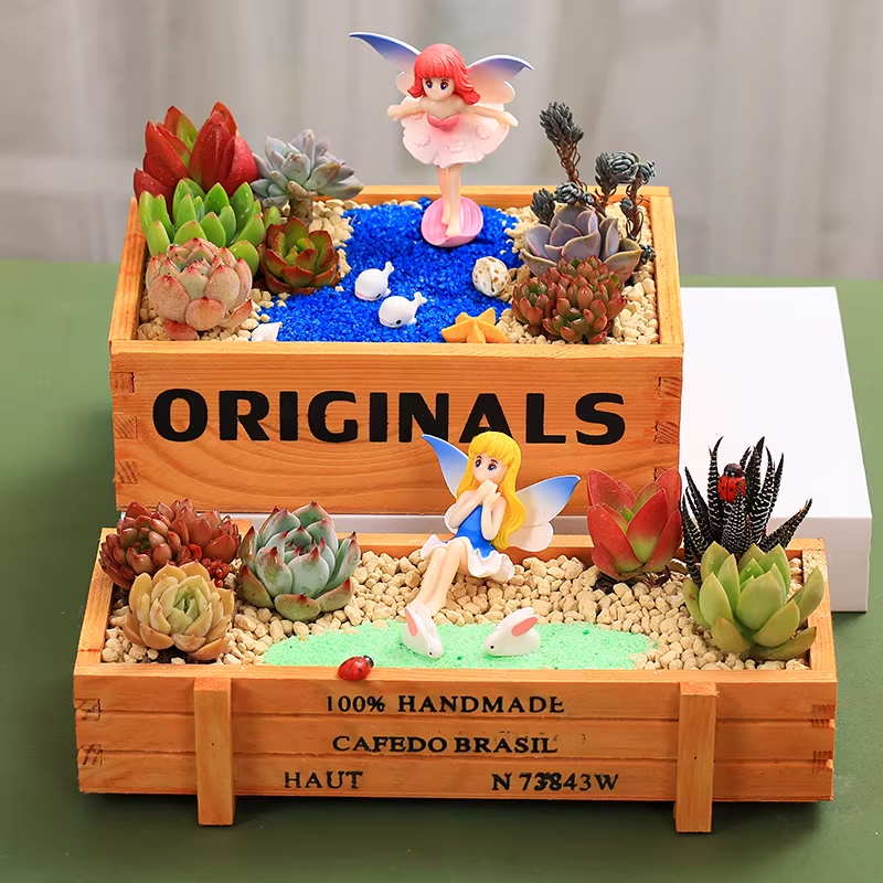 妇女节活动NO.2-木盒多肉微景观2 - 三八活动三八妇女节活动女神节活动